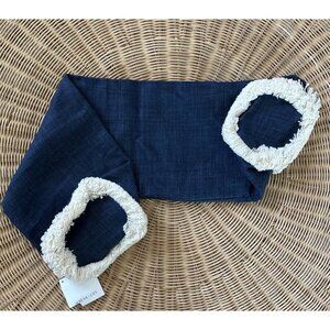 NEW Serena & Lily Bowden Bolster Pillow Cover (7”x36”x7”)-Navy Blue